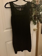 Forever 21 Bodycon Ruched Little Black Dress Women Juniors Sleeveless, Size M