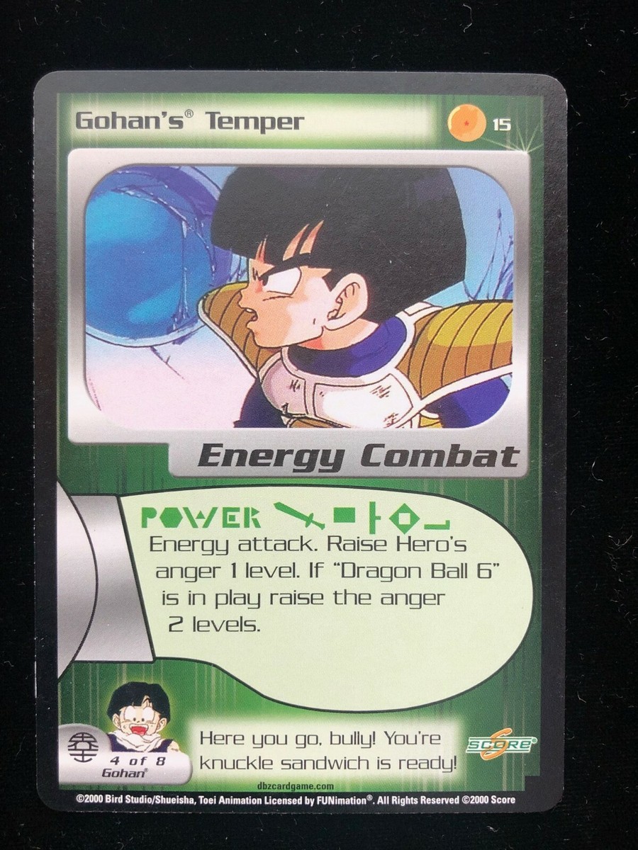 2000 Dragonball Z TCG Frieza Saga Gohan's Temper #15 Card | eBay