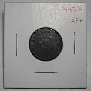 Germany 1943 E 5 Reichspfennig, KM#100, XF+