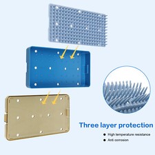 S/M/L Dental Instrument Sterilization Tray Disinfection Case Autoclavable Box US
