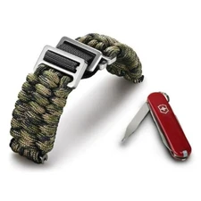 Victorinox Swiss Army INOX Paracord Strap closure GREEN Camouflage V.60023