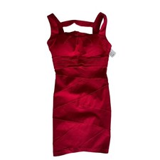 Windsor Red Dress Womens Junior Size 7 Strappy Back Side Zip NEW