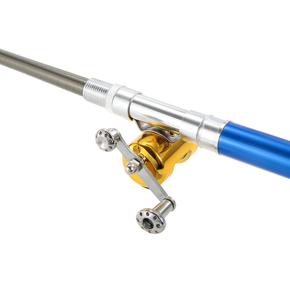 Pocket Pen Fishing Reel Set Fishing Rod Reel Combo Kit Blue T6N4 eBay