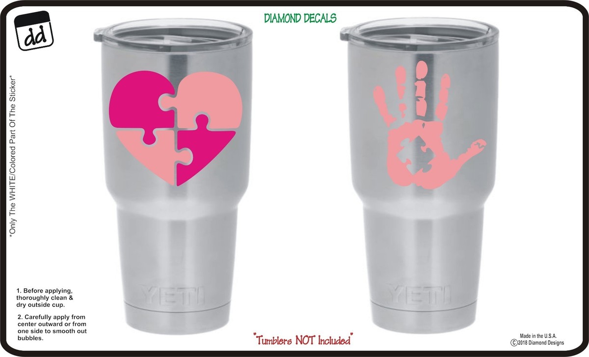 Autism Awareness Vinyl Decal (Set of 2) for Yeti Cup Tumbler