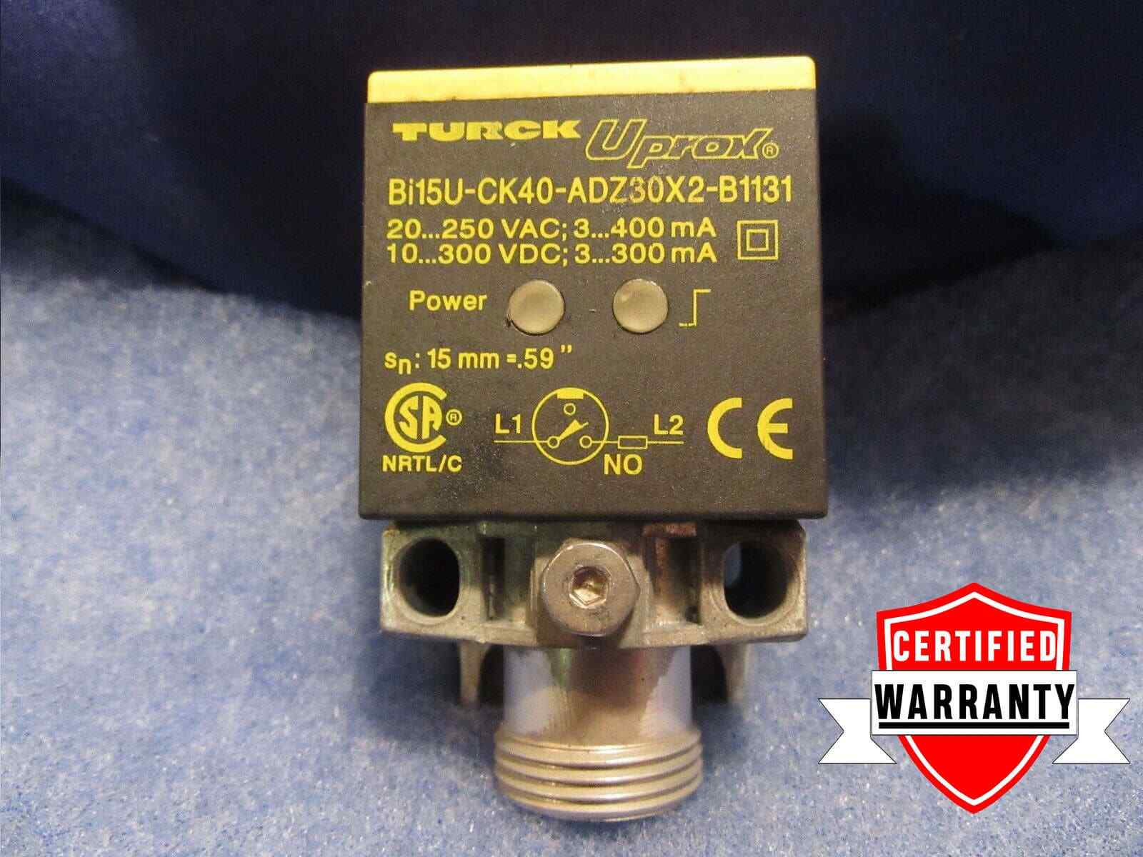 NEW TURCK ELEKTRONIK BI15U-CK40-ADZ30X2-B1131 Proximity Sensor 2 year warranty.
