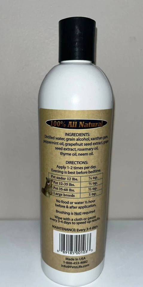 Petzlife Large Oral Care Gel Original Peppermint Flavour 12oz Or 341 ml - Image 2 of 2