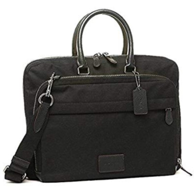 NWT Coach Men's Metropolitan Slim Brief in Nylon Black F71737