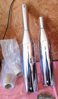 CYCLE SHACK 4'' SLIP ON 24''R/22''F MUFFLERS  MOV-440 FITS HARLEY DAVIDSON
