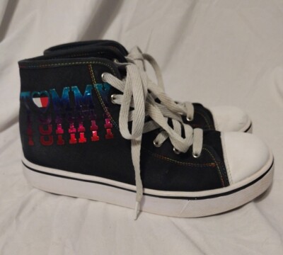 Tommy Hilfiger x Heelys Girls Black Hi Top Hustle Shoes Size Youth