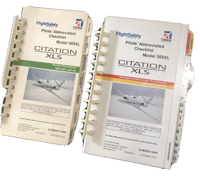 FlightSafety Cessna Citation XLS Pilot Training Checklist