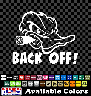 Angry Duck Giving The Finger Vinyl Sticker - 100mm Wide, Glossy Finish For Cars, Bikes & More