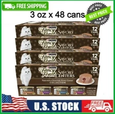 48 Pack Purina Fancy Feast Savory Centers Wet Cat Food Variety Pack, 3 oz