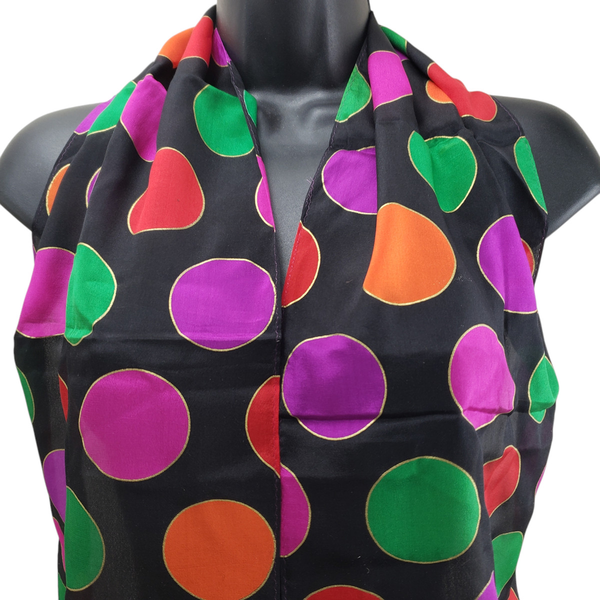 Liz Claiborne Scarf Multicolor Bold Geometric Design 10/52" View 2