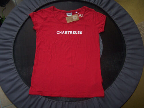Tee shirt liqueur chartreuse rouge femme taille M neuf manche courte red T-shirt - Afbeelding 1 van 7