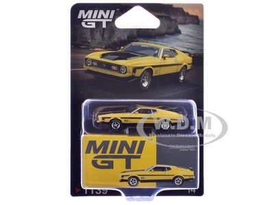 FORD MUSTANG MACH 1 GRABBER YELLOW 1/64 DIECAST MODEL CAR BY MINI