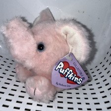SWIBCO PUFFKINS PETALS THE PINK ELEPHANTPlush Toy Beanbag 4.5" VTG