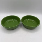 Set Of 2 Homer Laughlin Vintage Fiesta Shamrock Green 5.5 " Fruit Bowl