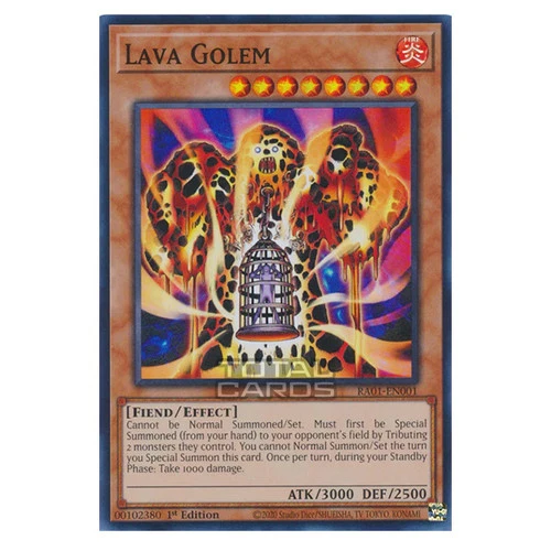 YuGiOh 25th Anniversary Rarity Collection Lava Golem (Super Rare) RA01-EN001-SR
