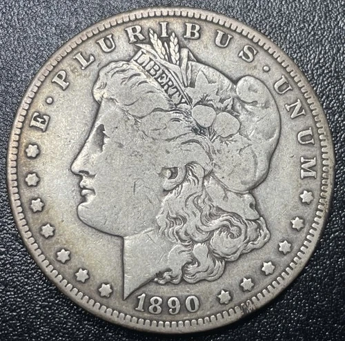 1890-CC Morgan Silver Dollar $1 Fine Condition Carson City Problem Free