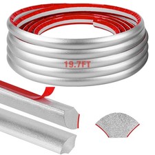 Flexible Quarter Round Molding Self Adhesive Silver, 19.7 Ft Peel and Stick...