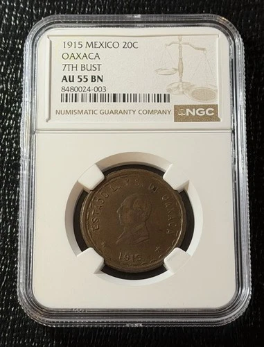 1915 Mexico 20 Centavos Silver — photo from the most recent tracked eBay sale