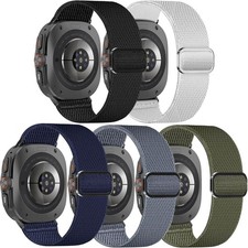 5 Pack Stretchy Nylon Strap Compatible with Samsung Galaxy Watch Ultra 47mm