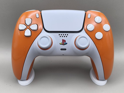 Custom Sony PS5 DualSense Controller - Orange/Weiß mit TMR Hall Effect-Sticks