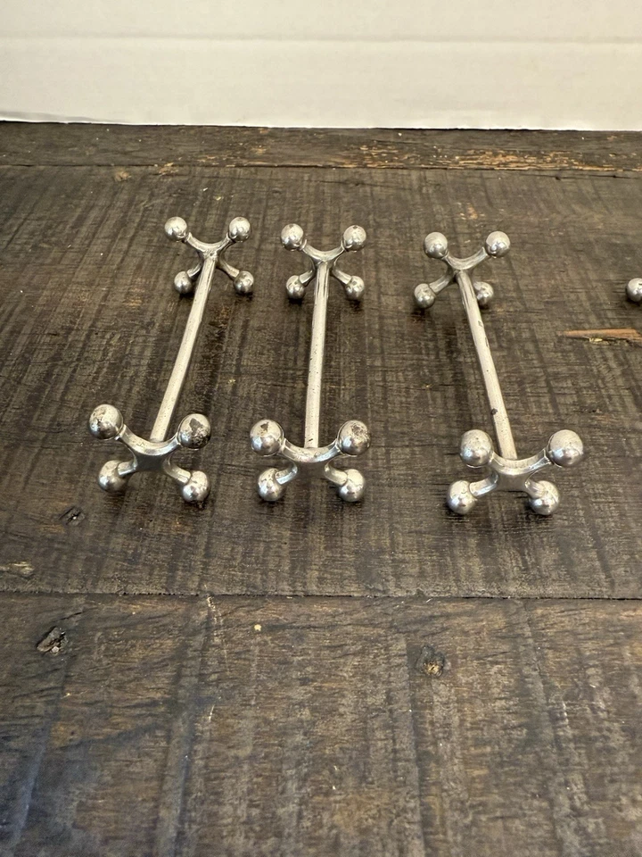 Antique French CRISTOFLE Silver-Plated Knife Holder Set Of 6 - Image 2 of 4