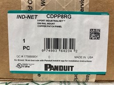 Panduit CDPP8RG DIN Rail Mount Copper Patch Panel 8-Port- New NIB Factory Sealed