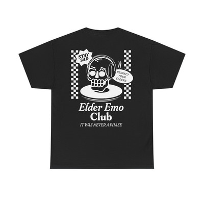 Elder Emo Club Graphic Tee Shirt, it was never a phase, emo, metal, rock