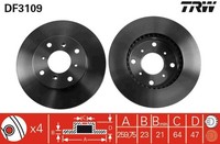 2X Bremsscheibe TRW DF3109 FüR Honda CF CK Prelude CG Accord CH CL 6 Hatchback 4