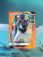 2025 Panini Prizm #298 Kendall George Orange Pulsar Prizms #/399