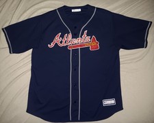 Vintage 2007 Atlanta Braves MLB Baseball Jersey Navy Blue Alternate 2XT Y2K