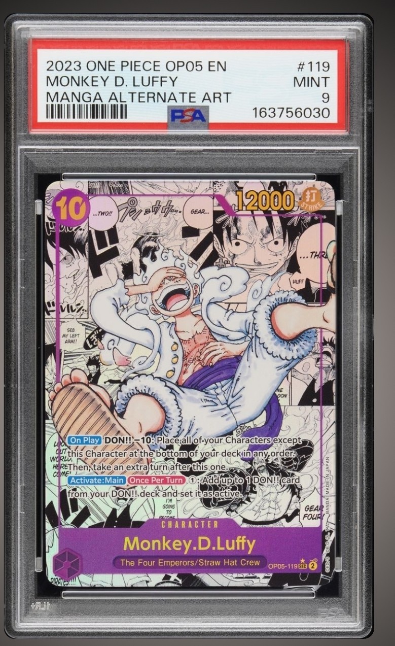 2023 One Piece OP05 Manga Alternate Art #119 Monkey D. Luffy PSA 9 MINT