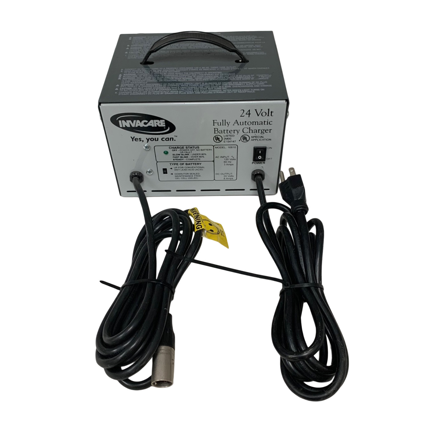 Invacare 16810 Wheelchair Battery Charger Fully Automatic 24 Volt 8 Amp