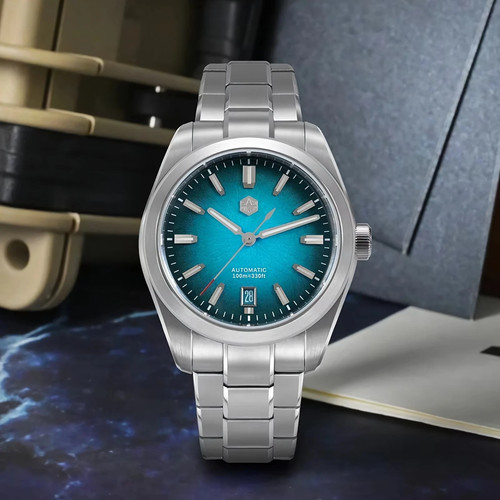 SAN MARTIN SN0144 Miyota 9015 JianZhan Chinese Enamel Dial 39mm Watch