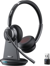 Wireless Headset with Mic for Work, Bluetooth 6.0 Headset with Microphone for PC