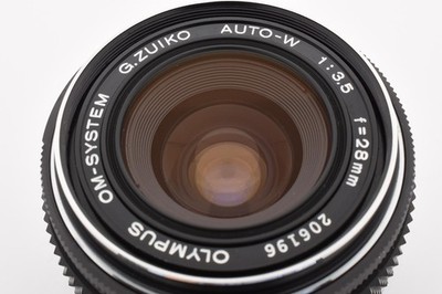OLYMPUS OM-SYSTEM G.ZUIKO 28mm F3.5　美品 MINT w/Cap] Olympus OM G.Zuiko W 28mm F3.5 Wide Angle MF Prime