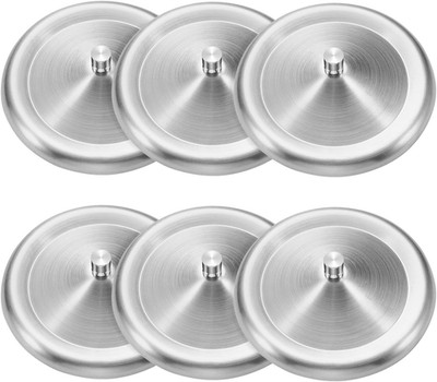 6 Pcs 9.5Cm/3.7Inch Stainless Steel Cup Cover Coffee Mug Seal Cap Water Beverage
