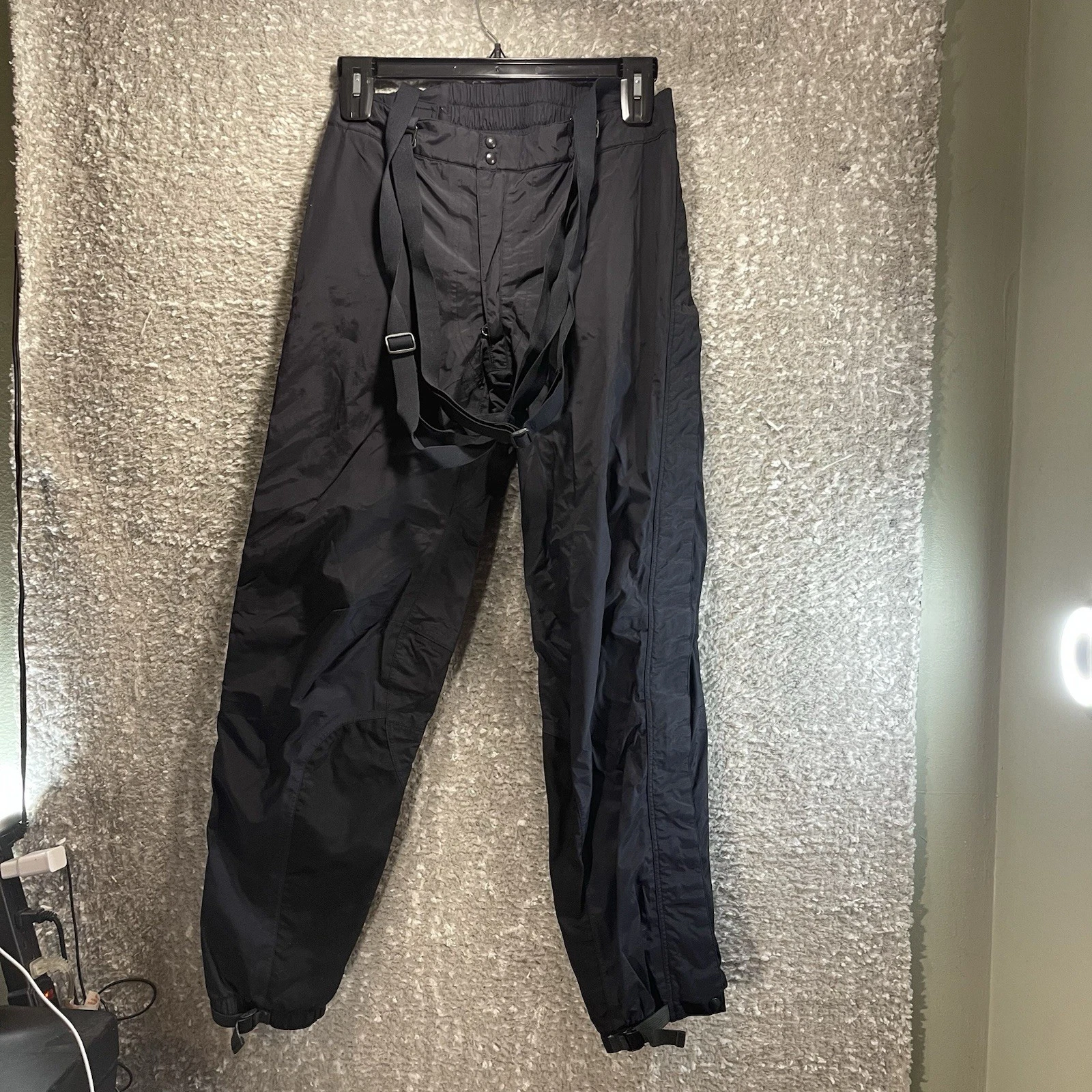 Patagonia Overalls Mens 32 Track Weatherproof Bibs Suspenders Pants Side Zips