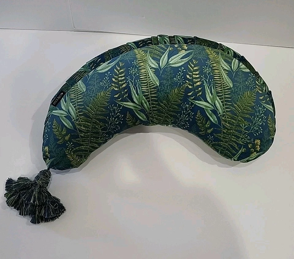 DockATot La Maman Wedge Nursing Pillow Navy Night Falls Botanical Tropical Plant - Image 4 of 4