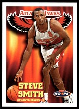Steve Smith 1997-98 Hoops #13 Atlanta Hawks NBA READ FREE SHIPPING AutographDen