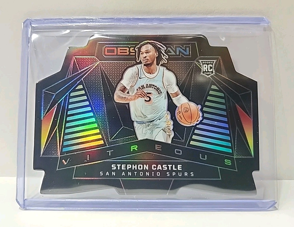 Stephon Castle 2024-25 Obsidian Rookie Vitreous Case Hit SSP Die-Cut RC Spurs