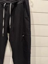 White Cross V-Tess Black Scrub Cargo Pants Size S