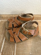 Saltwater Kids Brown Leather Sandals Buckle Size toddler 5 boy girl waterproof