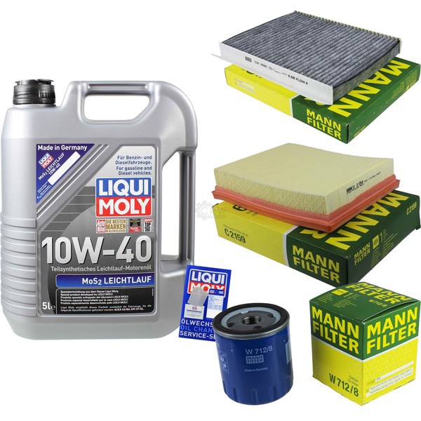 Inspektionskit Filter Liqui Moly ÖL 5L 10W-40 FüR CitroëN Xsara Picasso N68 2.0-image