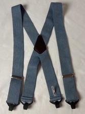 Holdup Suspenders Braces Stretchy Mens Adjustable Blue Clips
