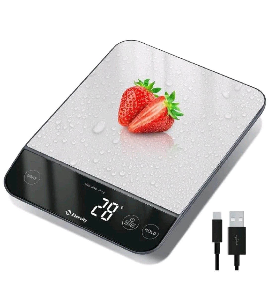 Etekcity 10Kg Digital Kitchen Scales,Waterproof, USB Rechargeable Food R239
Opens in a new window or