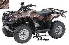 Red Faux Metal Diagonal Stripes Vinyl Graphic Wrap Kit ATV UTV Golf Cart US Made