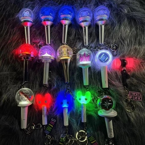 KPOP Idol Mini Lightstick Keychain – Kpop Fan Merch Lightstick Keyring Unoff